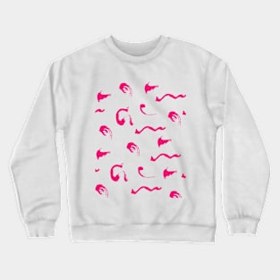 pink paints pattern Crewneck Sweatshirt